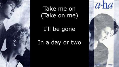take on me lyrics